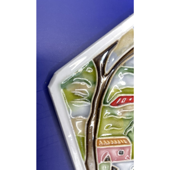 Vietri Pottery- Amalfi Coast Key Holder Tile Made/Hand Painted in Italy - Picture 6 of 10
